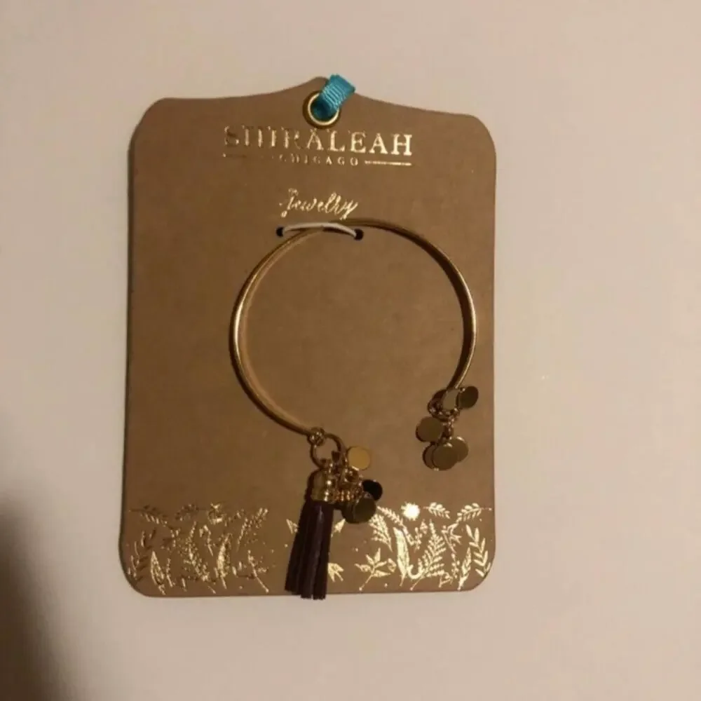 Shiraleah Chicago jewelry - Anthropologie - Aerin cuff bracelet - brown gold NEW